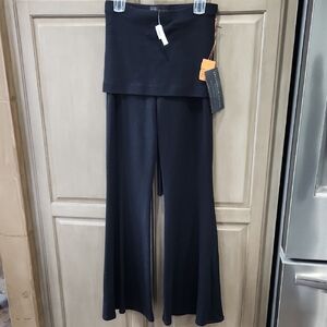 Rare Vintage Donna Karan Flare Knit Black Pants, Size 6